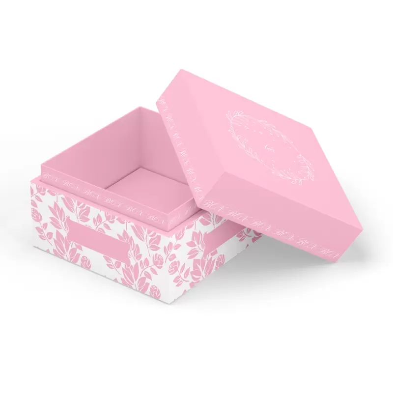 Gift packaging box with durable rigid board for branded product protection